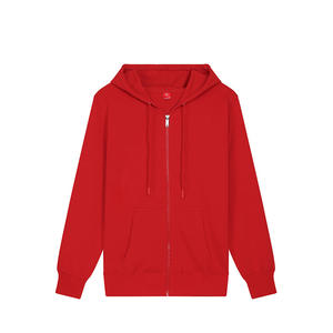 Primavera Otoño Ventas calientes Terry Lined 280g Thin Hoodie Unisex Zip Up Hoodies - Product Image 6