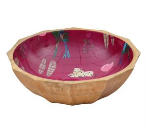 Bol à fruits rond en bois de nouvelle conception bol à mélanger pour ustensiles de cuisine de taille moyenne de qualité exclusive - Product Image 6