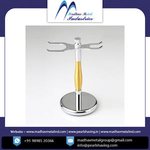 Rasoir à brosse en métal d'excellente qualité avec support de brosse à cheveux synthétiques de fournisseur de confiance - Product Image 2