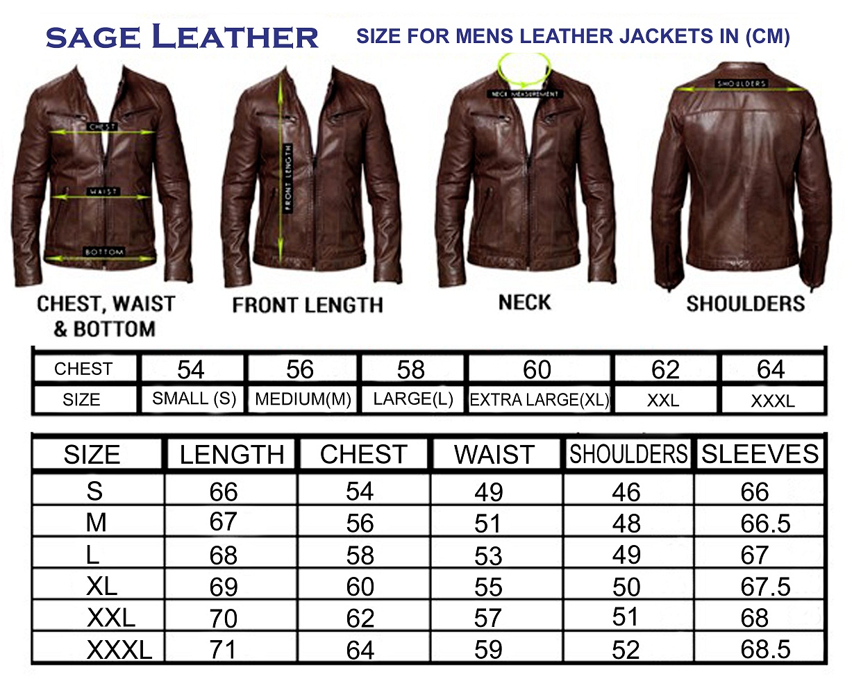 Mens Leather Jacket Size Chart Shop Our Men's Bomber Leather