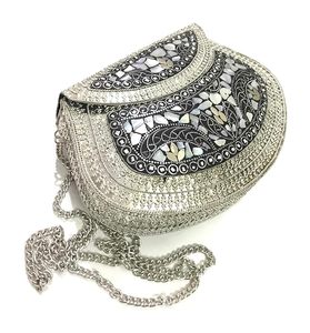 Beautiful <b>mother</b> of pearl clutch with pearl inlays for an opulent look minimalist charm By HF CRAFTS - Product Image 5