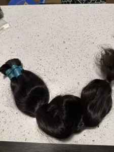 Extensiones de Cabello Humano Virgen Indio de Alta Calidad de 20 Pulgadas, Doble Trama, Liso, sin Caída ni Enredos - Product Image 2