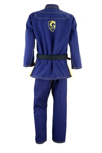 Tejido dorado Jiu Jitsu Gi brasileño bordado personalizado Kimono ligero tela duradera OEM entrenamiento traje de artes marciales - Product Image 5