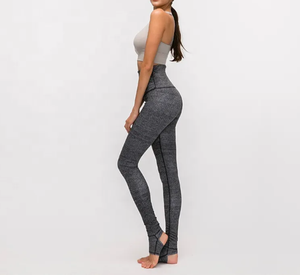 Pantalones de Yoga de cintura alta para gimnasio sin costuras ajustados, mallas de Yoga con estampado de Spandex de nailon Sexy para mujeres y niñas - Product Image 4