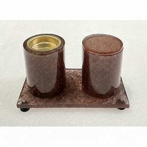 Juego de Quemadores de Incienso Árabes de Resina Mubkhar con Bandeja, Fragancia Religiosa Ecológica, Rituales, Diseño Lujoso de Oriente Medio - Product Image 3