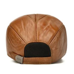 Gorras de piel de vaca para hombre, gorros de cuero de vaca para otoño e invierno, nueva gorra de béisbol informal de cuero para exteriores - Product Image 2
