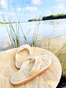 In Bulk Quantity Loofah <b>Slippers</b> Waterproof Easy Foot Cleaner Shower <b>Slipper</b> Eco Friendly From Blue Lotus Farm - Product Image 3