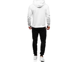Vente en gros 100% coton haute qualité Streetwear LOGO personnalisé survêtement hommes pantalon avec fermeture éclair ensemble veste - Product Image 4