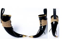 Handcrafted Viking Wine Horn Carved Animal Style Special Quality for Restaurants Adventurous Celebration Picnics Quality Glass - Product Image 3