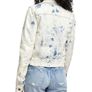 Veste en jean pour femmes en coton avec logo personnalisé en gros, respirante, pour une utilisation en extérieur - Product Image 2