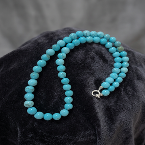 Venta al por mayor cuentas naturales de alta calidad turquesa 8 mm cuentas collar natural piedra curativa utilizada para la curación y la moda - Product Image 1