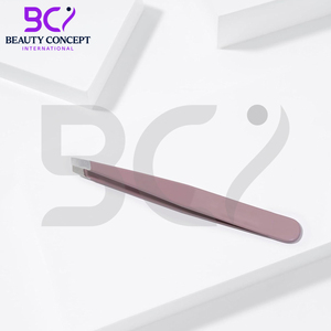 Pinces à épiler pour sourcils de qualité supérieure, 3 pièces, couleur rose, acier inoxydable, pointe pointue - Product Image 2