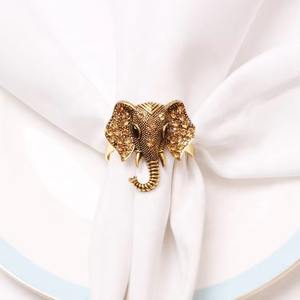 Unique <b>Elephant</b> Face Napkin Ring Holder for Ethnic <b>Table</b> Decor Wedding Events Parties Hotel Dining Stylish Accent Piece - Product Image 4