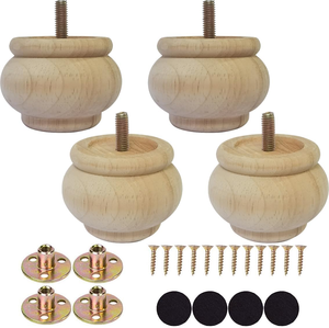 Nuevo Diseño EFS, Directo de Fábrica, ODM OEM, Patas de Sofá Cuadradas de Madera Maciza Antigua, Base Resistente para Accesorios de Muebles de Villa - Product Image 6