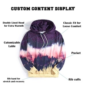 Sudaderas con capucha de sublimación para hombre de gran tamaño a precio asequible para ropa de calle, sudaderas con capucha con logotipo personalizado para hombre - Product Image 3