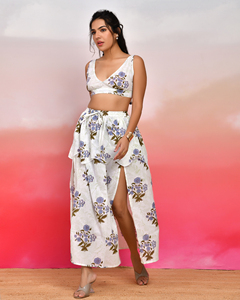 Women's Modern Casual Floral Cotton Dress <b>Sleeveless</b> <b>Short</b> <b>Top</b> with Belt Multi-Color Natural Waistline for Daily Wear - Product Image 5