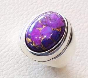 Wholesale <b>Mens</b> <b>Ring</b> New Arrival Natural Purple Copper Turquoise Gemstone Ottoman Style <b>Ring</b> Jewelry 925 Sterling <b>Silver</b> <b>Ring</b> - Product Image 6