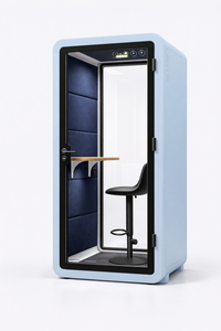 Cabines insonorisées amovibles pour réunions, fabriquées avec des panneaux acoustiques, mini-bureaux insonorisés en verre, cabines de maquillage - Product Image 2