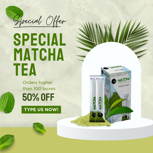 Té Matcha de Fresa Japonés en Polvo Instantáneo, 20 Sobres de 8g, Bebida Herbal en Caja, Hecho en Turquía, Comercio Global - Product Image 5