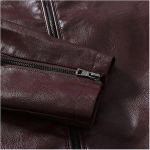 2023 Mejor ropa de moda para hombres Venta al por mayor Diseño de chaqueta de cuero puro - Product Image 5