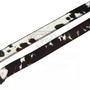 ¡Novedad de 2025! Cinturón de piel de vaca auténtica de estilo occidental para hombre, cinturones de pelo de vaca a la moda de longitud personalizada al por mayor - Product Image 3