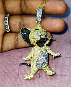 Maahir gemas personaje de dibujos animados diamante oro collar IGI certificado estilo clásico Unisex rendimiento moda declaración al por mayor - Product Image 4