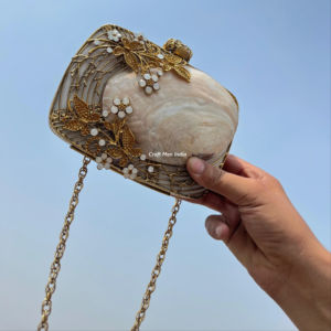 Gorgeous Women Clutch Bags resin clutch Pearl Dinner Dress Evening Bag Clutch Purse with Metal Handle Dinner <b>Handbags</b> for Women - Product Image 1