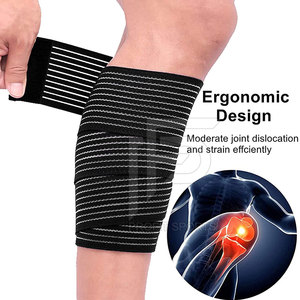 สายรัดเข่ายืดได้สำหรับออกกำลังกายยิมฟิตเนสฟิตเนสผ้ายืดออกแบบโลโก้ได้ตามต้องการ - Product Image 4