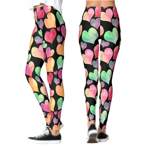 กางเกงโยคะเอวสูงระบายอากาศของผู้หญิงกางเกงเอวยางยืดพิมพ์ซับลิเมชันใหม่ผลิตตามสั่ง - Product Image 4