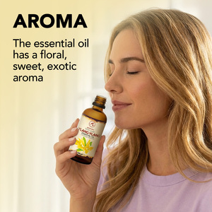 Aromatika Huile Essentielle d'Ylang-Ylang 100% Pure 100ml Aromathérapie Naturelle Huile de Fleur de Cananga Odorata Huile Essentielle Composée - Product Image 3