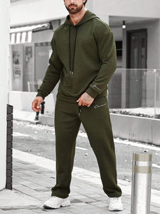 ชุดวอร์มผ้าฝ้ายเฟรนช์เทอร์รี่ 100% แบบยูนิเซ็กซ์ คุณภาพสูง สตรีทแวร์ รับสกรีนโลโก้ ชุดลำลองผู้ชาย ไซส์พลัส - Product Image 3