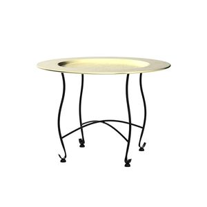 Offre spéciale, Table ronde en métal personnalisée et faite à la main, Table d'appoint avec placage au design antique pour meubles de salon de chambre à coucher - Product Image 1