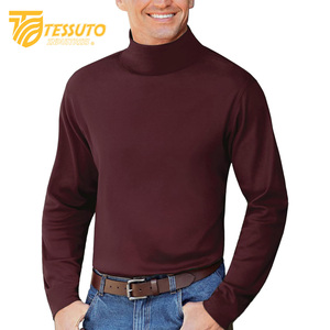 Pulls en tricot brodés pour hommes ODM 100% coton Couleur unie Motif entièrement respirant Coupe-vent Séchage rapide Haut d'hiver Confort - Product Image 4