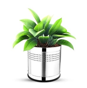 Maceta de acero inoxidable para exteriores, maceta de acero inoxidable, maceta de acero inoxidable para flores, contenedor de plantas de acero inoxidable - Product Image 1