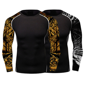 Rashguard MMA personnalisé pour homme 2024, haute qualité, respirant, 85% polyester, 15% élasthanne, impression par sublimation, logo personnalisé - Product Image 1