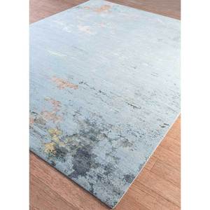 พรมไหมพรมและไหมไผ่ถักมือสีน้ำเงิน คาวี รุ่น Unstring Srb(702) ลายแบบนามธรรม สำหรับใช้ในบ้าน - Product Image 2