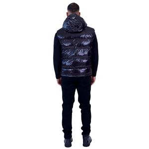 Gilet bouffant hommes femmes sans manches vêtements d'extérieur d'hiver chaud léger col/capuche multi-poches gilet Logo personnalisé impression - Product Image 2