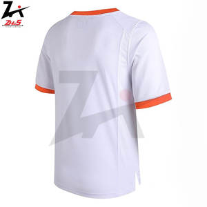 Nuevo diseño de camiseta de fútbol americano personalizado de alta calidad Impresión de transferencia de calor transpirable 100% poliéster uniforme para equipos - Product Image 2