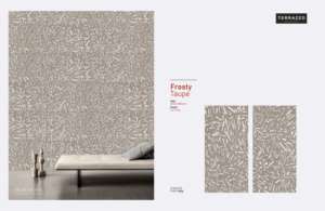 กระเบื้องพอร์ซเลนอินเดียลายเทอร์ราซโซสีเทาอมฟรอสตี้  แบบแกะสลัก - Product Image 3