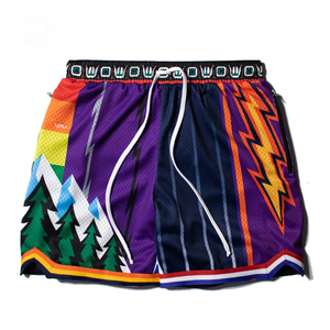 Customized Men's Double <b>Layer</b> Mesh Shorts 5-7 Inch Inseam Breathable Quick Dry Outdoor Running Solid Pattern 100% Polyester - Product Image 4