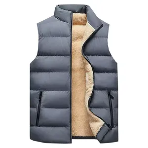 Casual Men Canvas Winter Vests Wholesale Custom Made Lightweight Breathable High Quality Durable Sleeveless <b>Jackets</b> for Everyday - Product Image 3