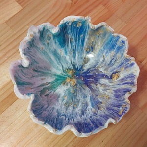 ชามสลัดทำด้วยมือทำจากเรซินเนื้อหินอ่อนของตกแต่งบ้านแบบหมุนวนน้ำสำหรับโรงแรมร้านอาหารบาร์และงานปาร์ตี้ - Product Image 1