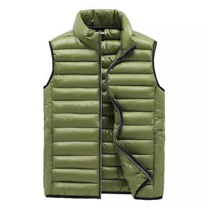 Custom Logo Men's Puffer Vest Wholesale Price <b>Large</b> Size Winter Customized Breathable Heavy Duty Comfortable Puffer Vest For Men - Product Image 3