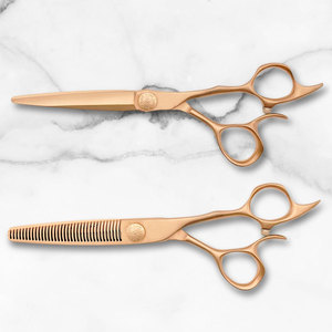 Juego de tijeras de pelo doradas para corte de pelo profesional-Tijeras y tijeras de adelgazamiento - Product Image 1