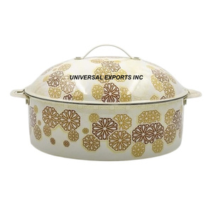 ที่อุ่นอาหารโลหะแบบสองชั้นพิมพ์ลายสติกเกอร์รูปหม้อปรุงอาหารทรงกลมหรูหราใหม่ทำจากโลหะ - Product Image 4