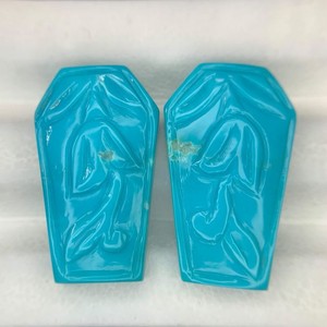 Piedra preciosa tallada turquesa Natural de Arizona hecha a mano Mughal Art Carving Beautiful Fancy Shape para usos de joyería a granel - Product Image 1