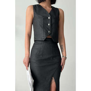 Gilet boutonné pour femme - Product Image 4