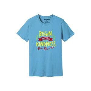 Kindness themes Print 100% camiseta de tela de algodón 160-180 a pesado GSM 12 colores disponibles Personalice su propio diseño y colocación - Product Image 3