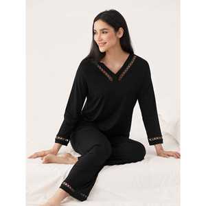 ชุดนอนพรีเมียมสุดหรู ผ้าถักนุ่มสบายจากใยไผ่ ลายสัตว์ พร้อมเชือกผูกเอว สำหรับใส่ในบ้านช่วงฤดูใบไม้ผลิ - Product Image 6