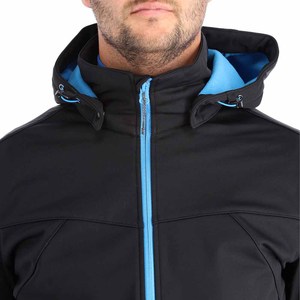 Blouson Bomber Décontracté Homme Automne Coupe-Vent Extérieur à Capuche Personnalisable Logo Avant Bloc de Couleurs Fermeture Éclair Extérieur en Polyester - Product Image 5